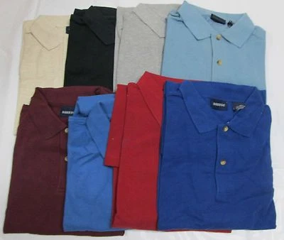 Men Golf Shirt Harbor Bay Brand 2XL Big 6 PC 6 Color 100 % Cotton - Image 1 of 4