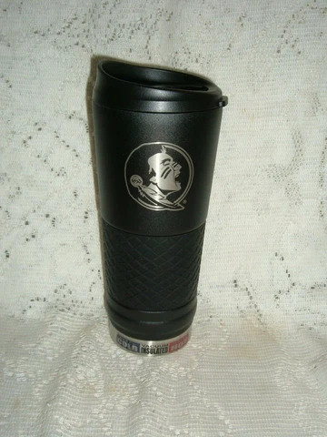 FLORIDA STATE SEMINOLES HOT COLD VACUUM INSULATED METAL DRINK WARE CUP 24 OZ NEW Cover