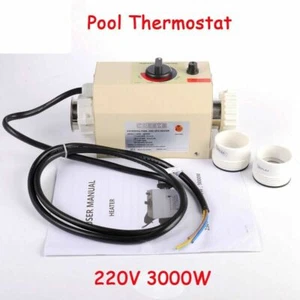 Termostato Calentador de Agua Eléctrico 3KW Piscina SPA Baño Calentador Bomba 220V - Imagen 1 de 9