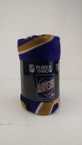 New Lt Wt Soft Fleece Throw Blanket 50" X 60" Campaign NFL Baltimore Ravens - Picture 1 of 7