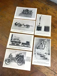 6 Vintage Zink Kollotyp Edinburgh Postkarten, Edison's Phonograph, Lokomotive - Bild 1 von 12