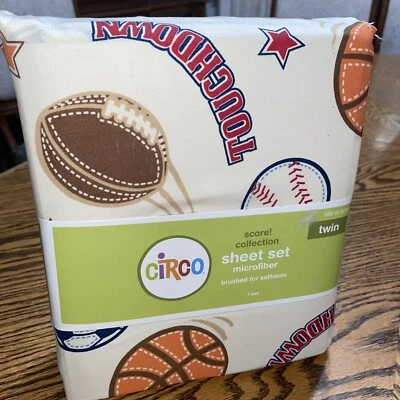 3 pc Circo Score! Collection Sports Twin Sheet Set Brand New Microfiber - Image 1 of 4