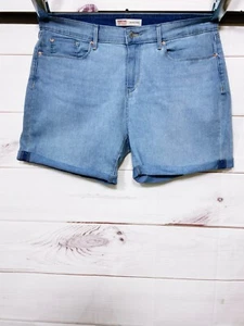Signature by Levi Strauss & Co Damen Denim mittelhohe Shorts Gr. 16 blau 5 Taschen - Bild 1 von 8