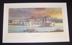 Michael Blaser Limited Edition Print "Cincinnati Public Landing 1850" Tallstacks - Picture 1 of 1