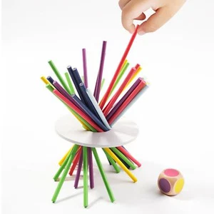 Baby Wooden Stick And Dice Motor Skill Family Game Balance Patience Training - Picture 1 of 7