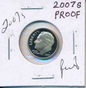 2007 S U.S. ROOSEVELT DIME TEN CENT PROOF BU COIN WORTH GETTING GRADED L@@K! - Picture 1 of 2