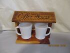 Vintage Las Vegas Nev.  Souvenir Wood COFFEE HOUSE Cup Mug Holder Wall Mount