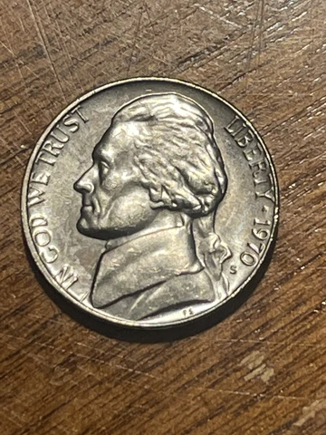 1970-S Jefferson Nickel 5 Full Steps Cover