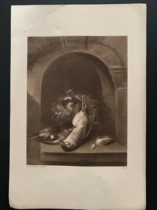 Vintage 1924 Ecole Hollandaise "Le Petit Oiseau Mort" Print - Picture 1 of 3