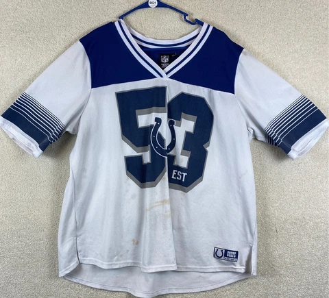Indianapolis Colts 53 Jersey 2XL White Adult Size 2XL Short Sleeve Cover
