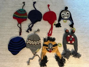 8 Pack Wool Hat Earflaps Winter Soft Fleece Lining Hat Handmade in Nepal - Picture 1 of 6