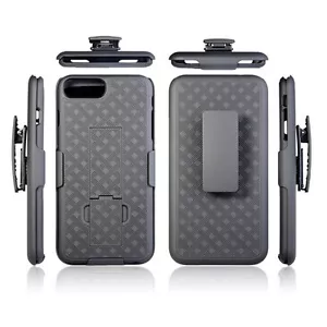 Funda delgada con clip para cinturón para iPhone 7 8 / 7 8 Plus - negra - Imagen 1 de 11