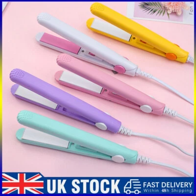 TZUTOGETHER 2 in1 Mini Hair Straightener Ceramic Tourmaline Plate Iron Beauty Curler Styler