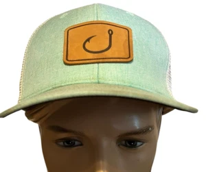 Avid Fishing Lay Day Mint Green Mesh Snapback Adjustable Trucker Hat - Picture 1 of 9