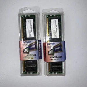 Lot  of 2 NEW Patriot Memory (2 x 512MB) PSD5122661H ( RAM) Memory Sealed - Picture 1 of 5