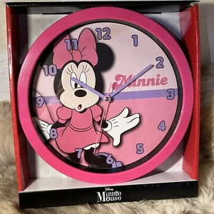 New! Disney Minnie Mouse 10” Wall Clock Analog Display  - Cute! - Picture 1 of 3