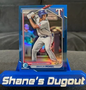 2024 Bowman Draft Chrome Braylin Morel #BDC-169 RIFRATTORE BLU /150 - Rangers - Foto 1 di 2