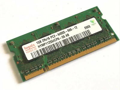 MEMORIA RAM 1GB PC2-6400S DDR2-800 DDR2 800 SoDimm So-Dimm HYMP112S64CP6 - Immagine 1 di 2