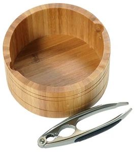 Bambus Nussschale inklusive Nussknacker - Bild 1 von 1