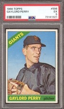 1966 Topps #598 Gaylord Perry - PSA EX 5 - San Francisco Giants - VSCARDS