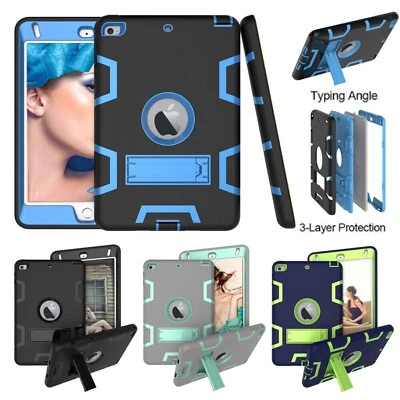 For iPad 7th 8th 9th Gen 10.2" Mini 7.9" Case Rugged Shockproof Hard Stand Cover - Image 1 of 4