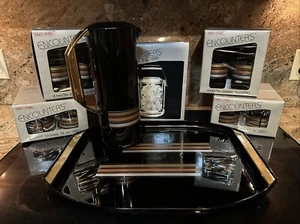 Encounters By Culver Acrylic Iced Tea Set 21 Pieces Retro 80’s Drinkware - Picture 1 of 12