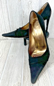 Vintage DOLCE & GABBANA Black Suede Pointed High Heel Pumps Size 38.5 Y2K - Picture 1 of 24