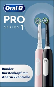 Oral-B Spazzolino Elettrico Pro 1 Black/Pink con 2. Manipolo, 3 programmi di pulizia - Foto 1 di 5