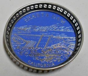 Vintage SHASTA DAM CALIFORNIA Untersetzer. EFCCO Qualitätsimporte. Made In Japan - Bild 1 von 2