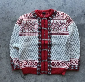 Vintage Dale Of Norway Wool Cardigan Sweater Fair Isle 52 - Picture 1 of 7