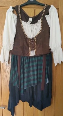 Disfraz Smiffys Pirata Dama Pequeño/Mediano Incluye Corbatas Extra Pañuelo y Una Peluca Smithy.  Foto 1 de 4