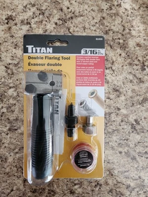 TITAN Double Flaring Tool, 45-Deg SAE, 3/16" Steel/Nickel Tube 51535, Brake Line - Image 1 of 4