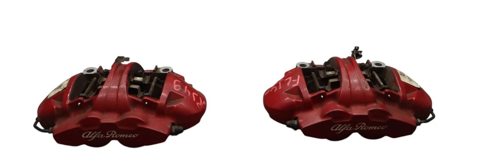 17-25 Alfa Romeo Stelvio Front Left And Right Side Brake Caliper Red Oem - Image 1 of 4