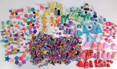 Винтажный огромный лот кукол Polly карман резиновая одежда обувь шляпы кошельки + 10 кукол - Изображение 1 из 4