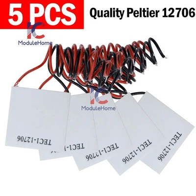 5 PCS TEC1-12706 12V 60W Thermoelectric Cooler TEC Peltier Plate Module - Image 1 of 4