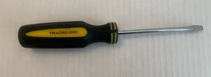 Trades Pro 8” Flathead Screwdriver Replacement Yellow Black Slotted - Picture 1 of 13