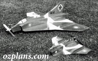 Saab Draken Sport Scale 31" WS RC MODEL AIRPLANE PLANS TEMPLATES PRINTED - Image 1 of 2