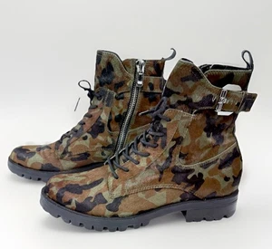 Dolce Vita Camuflaje Combate Moto Cabello de pantorrilla Cremallera Botines Para Mujer Talla 9 - Imagen 1 de 9