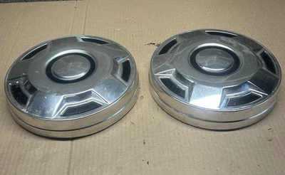 Pair 1978-1991 F100 F150 Bronco E150 Dog Dish Ford Hubcaps - Image 1 of 4