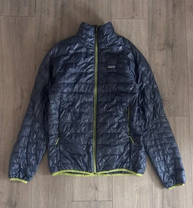 Patagonia Micro Puff Jacket Uomo Medium Nano Puffer Trapuntato Navy Gorp Escursionismo - Foto 1 di 9