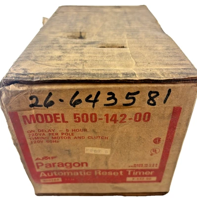 Paragon 500-142-00 Automatic Reset Control 120V 60Hz 5-Hour Delay 720VA Per Pole - Image 1 of 4
