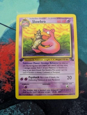 Pokémon Slowbro Fossil 43/62 1st Edition Uncommon LP - Image 1 of 2