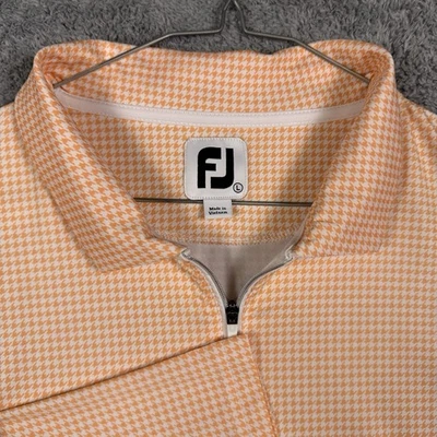 Chaqueta FootJoy Mujer L Pullover 1/4 Cremallera Tecnología Absorbente Pata de Gallo Cuello Claro Foto 1 de 4