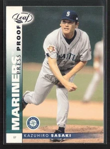 2002 Leaf #65 Kazuhiro Sasaki Press Proofs Blue - Picture 1 of 2