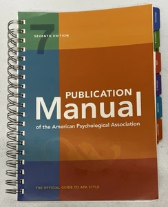 Publication Manual 7th Edition APA Official American Psychological Association - Picture 1 of 3