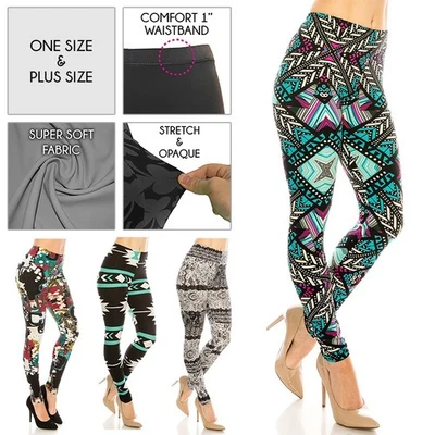 Womens Buttery Ultra Soft Premium Leggings (Patterned and Solid) *FREE SHIPPING* - Image 1 of 3