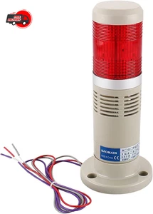 Baomain Alarm Warnung Dauerlicht 110 V AC Industrie Summer rotes LED-Signal - Bild 1 von 7