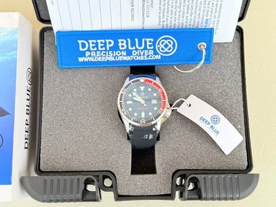 New! Deep Blue PRO DIVER 200-Quart- Blue / Red -41mm/200m - Image 1 of 4