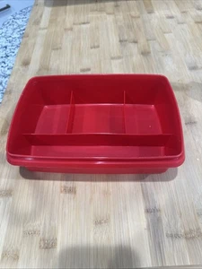 Vintage Tupperware Tuppercraft Stow-N-Go Storage Box Red No Lid Or Tray 767-3 * - Picture 1 of 11