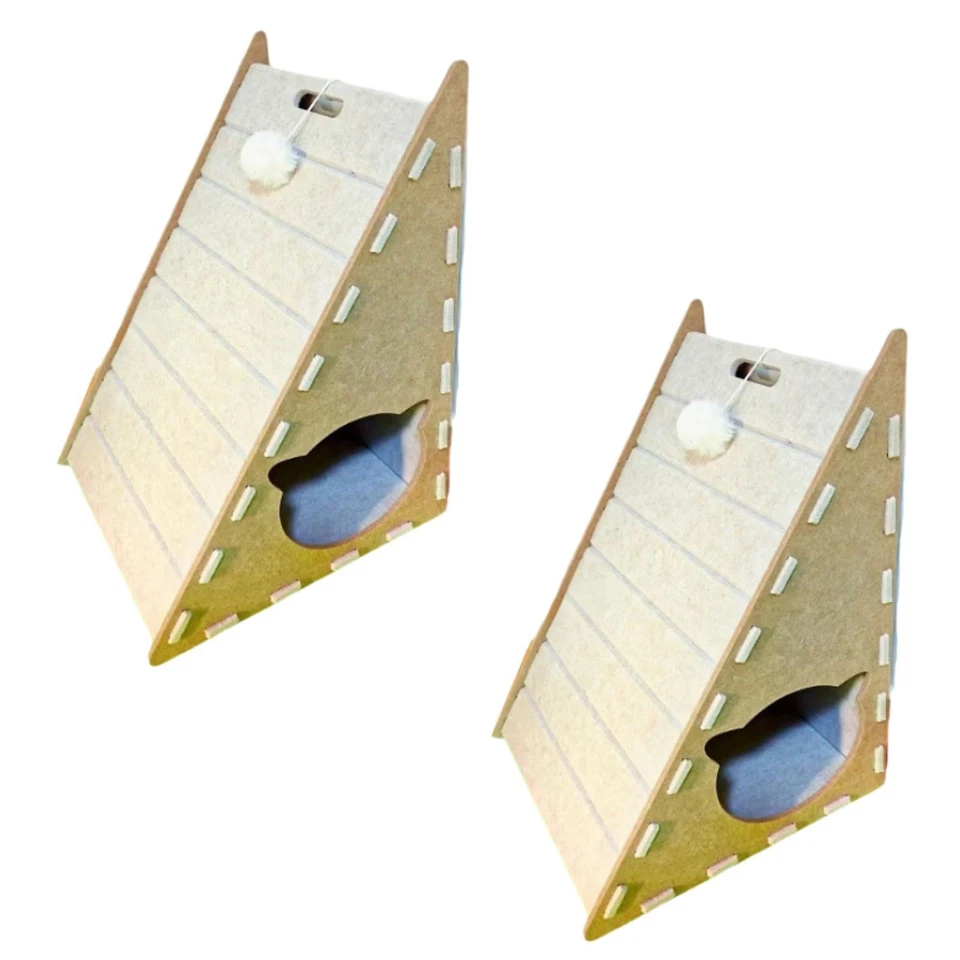 2 in 1 Cat Scratcher Pad Cardboard Furniture Protector with Nest Scratch Post - Image 1 of 1